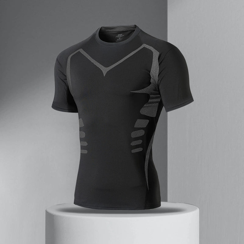 Men's Sweat-Absorbent Bodysuit Short-Sleeved Cycling Outfit Quick-Drying T-shirt