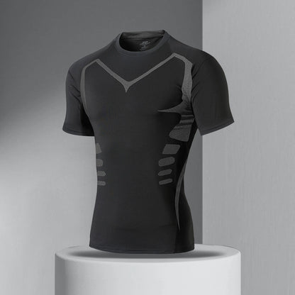 Men's Sweat-Absorbent Bodysuit Short-Sleeved Cycling Outfit Quick-Drying T-shirt