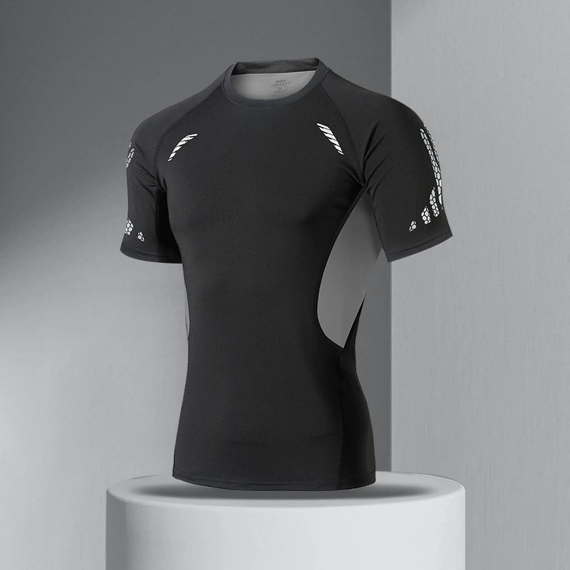 Men's Sweat-Absorbent Bodysuit Short-Sleeved Cycling Outfit Quick-Drying T-shirt