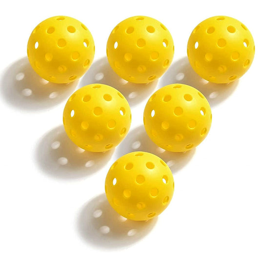 Pickleball 40-Hole Outdoor Holed Balls Pickleball Board Racket Ball PE Plastic Ball 25G Floor Ball 6 Pack