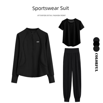 Women's Quick-Drying Outdoor Morning Running Hiking Violently Sweat Sports Suit