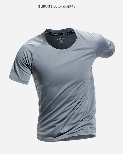 Men's Short Sleeve Ice Silk Thin Training Running Quick-Drying T-shirt