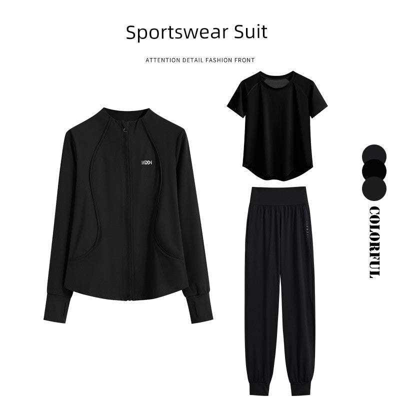 Women's Quick-Drying Outdoor Morning Running Hiking Violently Sweat Sports Suit