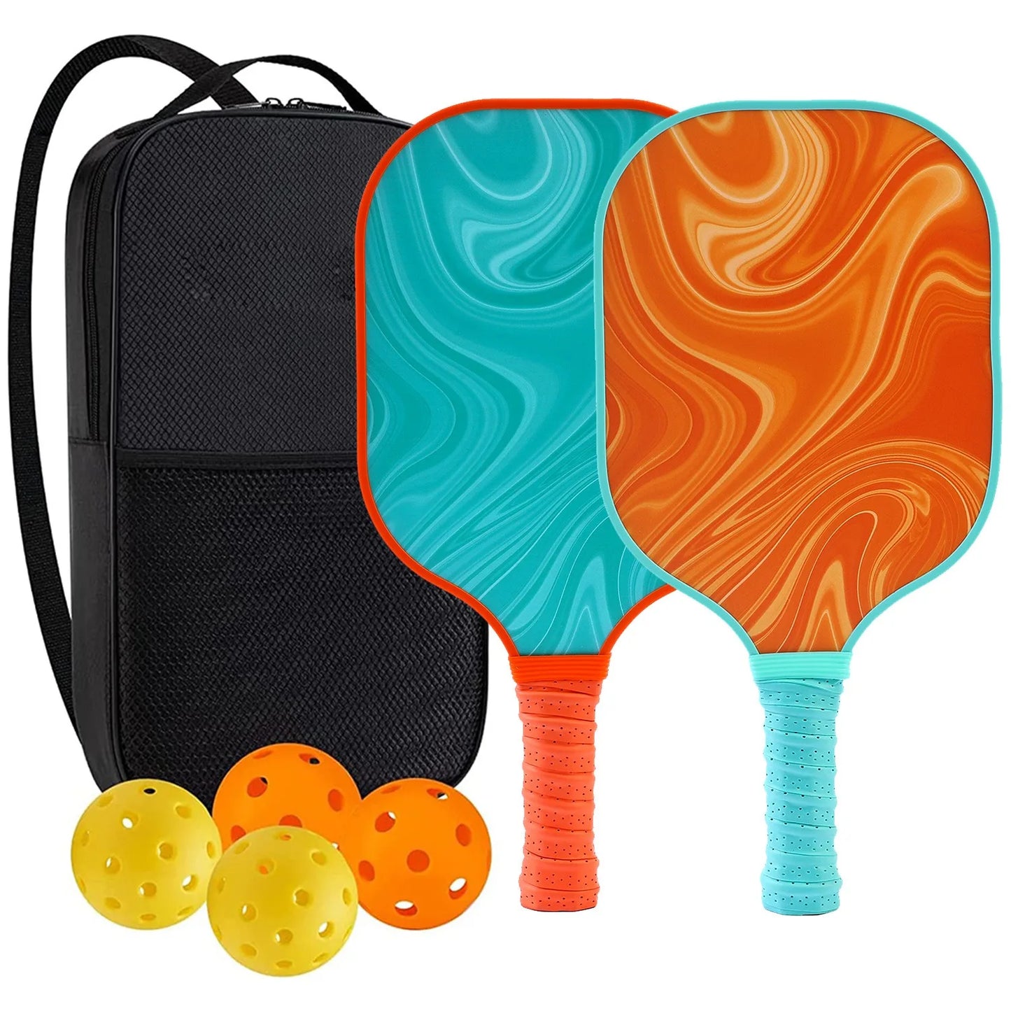 Pickleball Paddles USAPA Approved Set Rackets Honeycomb Core 4 Balls Portable Racquet Cover Carrying Bag Gift Kit Indoor Outdoor