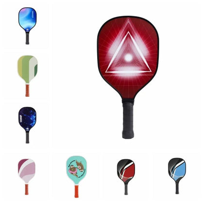 Wooden Pickleball Paddles Non-Slip Colorful Pickle Ball Racket Ribbed Handle Single Racket Pickleball Training Equipment