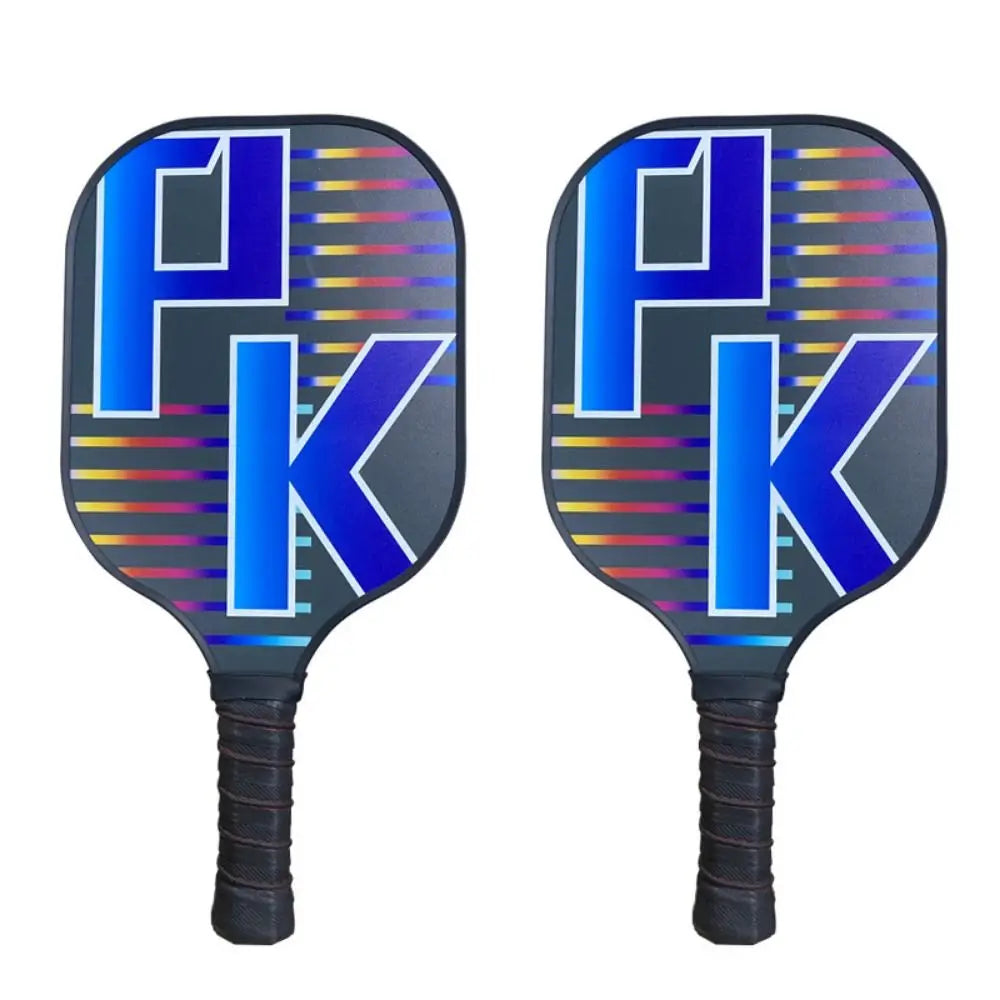 Fiberglass Surface Pickleball Paddle Set Portable Multi-Pattern Pickleball Balls Set with Carry Bag Lightweight