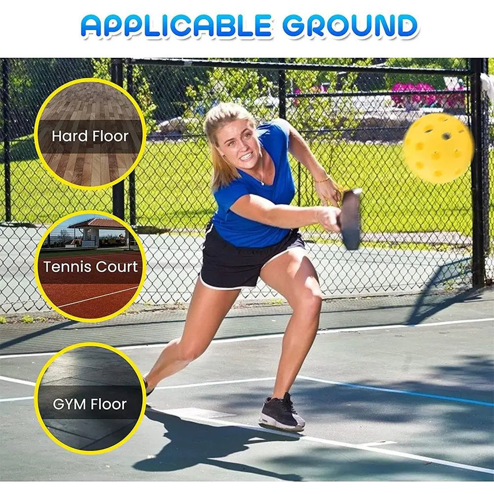 Wooden Pickleball Paddles Non-Slip Colorful Pickle Ball Racket Beginner Lightweight Pickleball Training Equipment Outdoor Sports