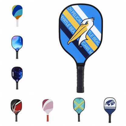 Wooden Pickleball Paddles Non-Slip Colorful Pickle Ball Racket Ribbed Handle Single Racket Pickleball Training Equipment