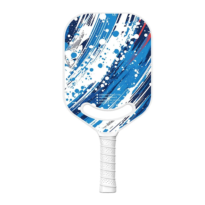 16mm Carbon Fiber Pickleball Paddle, Outdoor Beach Racket, Hollow Out Design, Hot pressed Integrated Paddle, PP Honeycomb Core