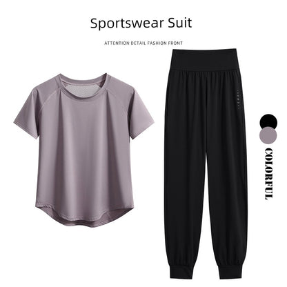 Women's Quick-Drying Outdoor Morning Running Hiking Violently Sweat Sports Suit