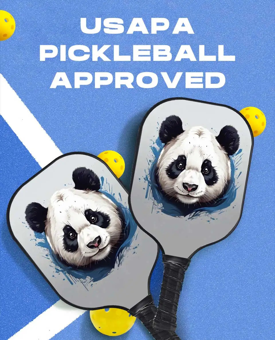 Pickleball Paddles Chinese pandas Carbon Fiber Surface Seat Pickleball Paddle Racket Honeycomb Core Gift Kit Indoor Outdoor