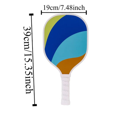 Wooden Pickleball Paddles Non-Slip Colorful Pickle Ball Racket Ribbed Handle Single Racket Pickleball Training Equipment