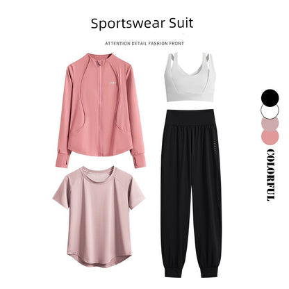 Women's Quick-Drying Outdoor Morning Running Hiking Violently Sweat Sports Suit