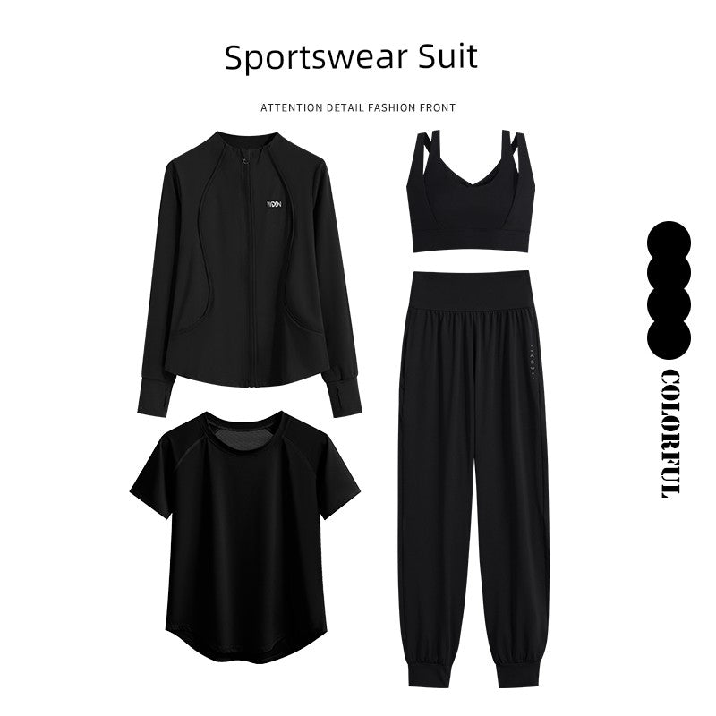 Women's Quick-Drying Outdoor Morning Running Hiking Violently Sweat Sports Suit