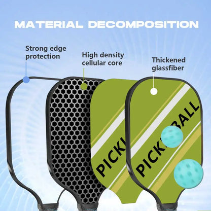 Pickleball Paddles Set Rackets Honeycomb Core 4 Balls Portable Racquet Cover Carrying Bag Gift Kit Indoor Outdoor